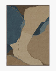 Loire Natural Denim Blue Flatwoven Rug by Nina Takesh