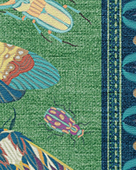 Flutterby Green & Sapphire Rug by Iris Apfel