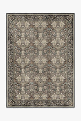Honeysuckle & Tulip Dark Wood Flatwoven Rug by Morris & Co.
