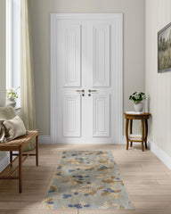 Rubus Azure & Fawn Flatwoven Rug by Sanderson