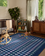 Ditzy Daisy Navy Rug