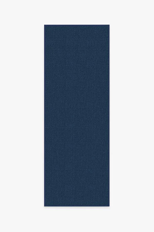 Denim Solid Indigo Blue Outdoor Rug