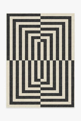 Op Art Charcoal Rug by Jonathan Adler
