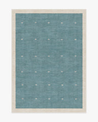 Luna Soft Teal Flatwoven Rug by goop