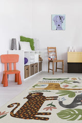 Jungle Safari Multicolour Flatwoven Rug