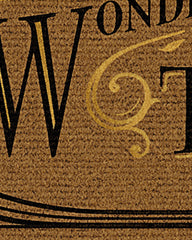 Have the Wonderfullest Time Black & Coir Doormat by Wicked