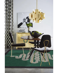 Venom Emerald Flatwoven Rug by Jonathan Adler