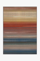 Linear Striped Multicolor Flatwoven Rug
