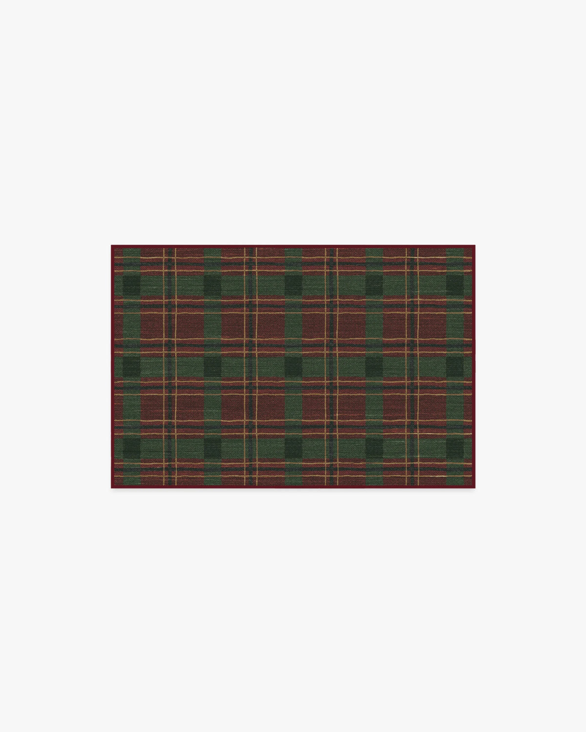 Piper Plaid Burgundy & Green Flatwoven Rug