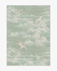 Silvi Clouds Seaspray Flatwoven Rug by Sanderson