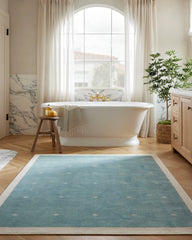 Luna Soft Teal Flatwoven Rug by goop