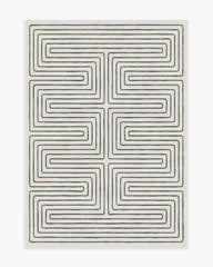 Labyrinth Black & Ivory Rug by Jonathan Adler