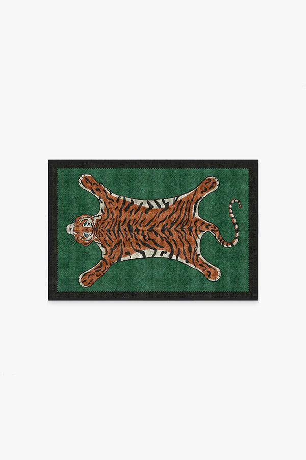Tiger Emerald Flatwoven Rug by Jonathan Adler