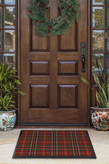 Winter Tartan Red Doormat