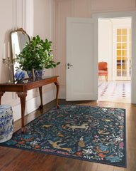Dreamweaver Blue Multicolor Flatwoven Rug by Iris Apfel