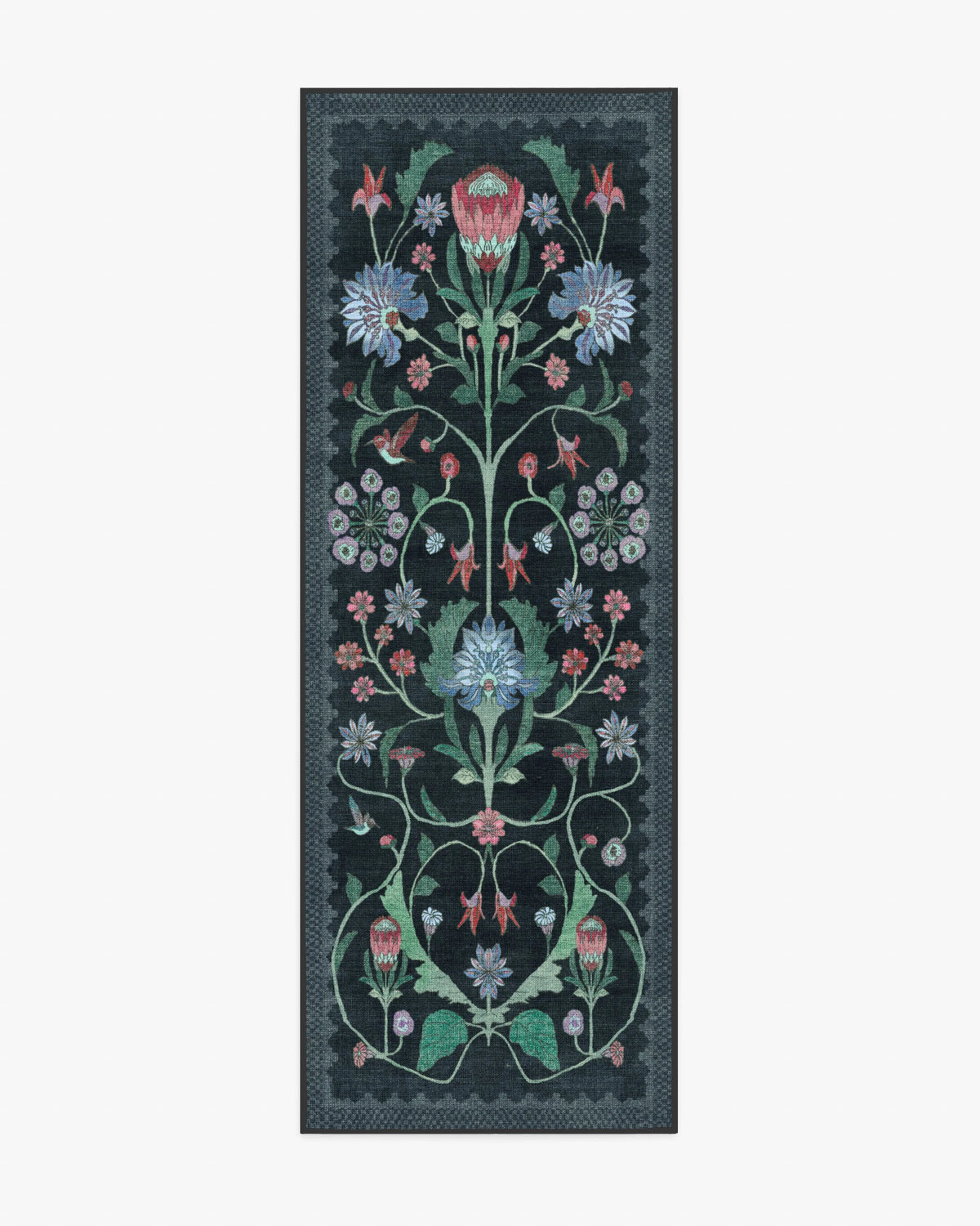 Protea Charcoal Rug by Iris Apfel