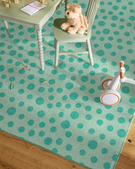 Dancing Dots Mint Green Rug