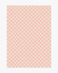 Let's Play Checkers Pink Rug