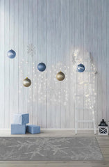 Snowflake Silver Flatwoven Rug