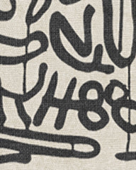 Freestyle Black & Ivory Flatwoven Rug by Keith Haring