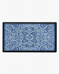 Winter Medallion Blue Large Doormat
