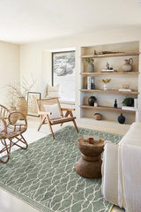 Grogu™ Trellis Sage Green Flatwoven Rug