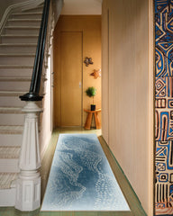 Adorned Soft Blue Flatwoven Rug by Malene Barnett