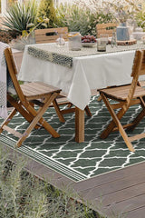 Varia Trellis Forest Green Outdoor Rug