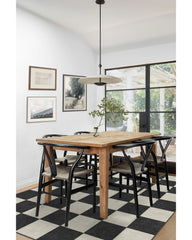 Jaque Checkered Black Flatwoven Rug