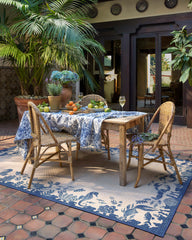 Ionia Sapphire & Natural Outdoor Rug