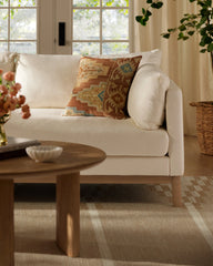Elena Terracotta Woven Throw Pillow