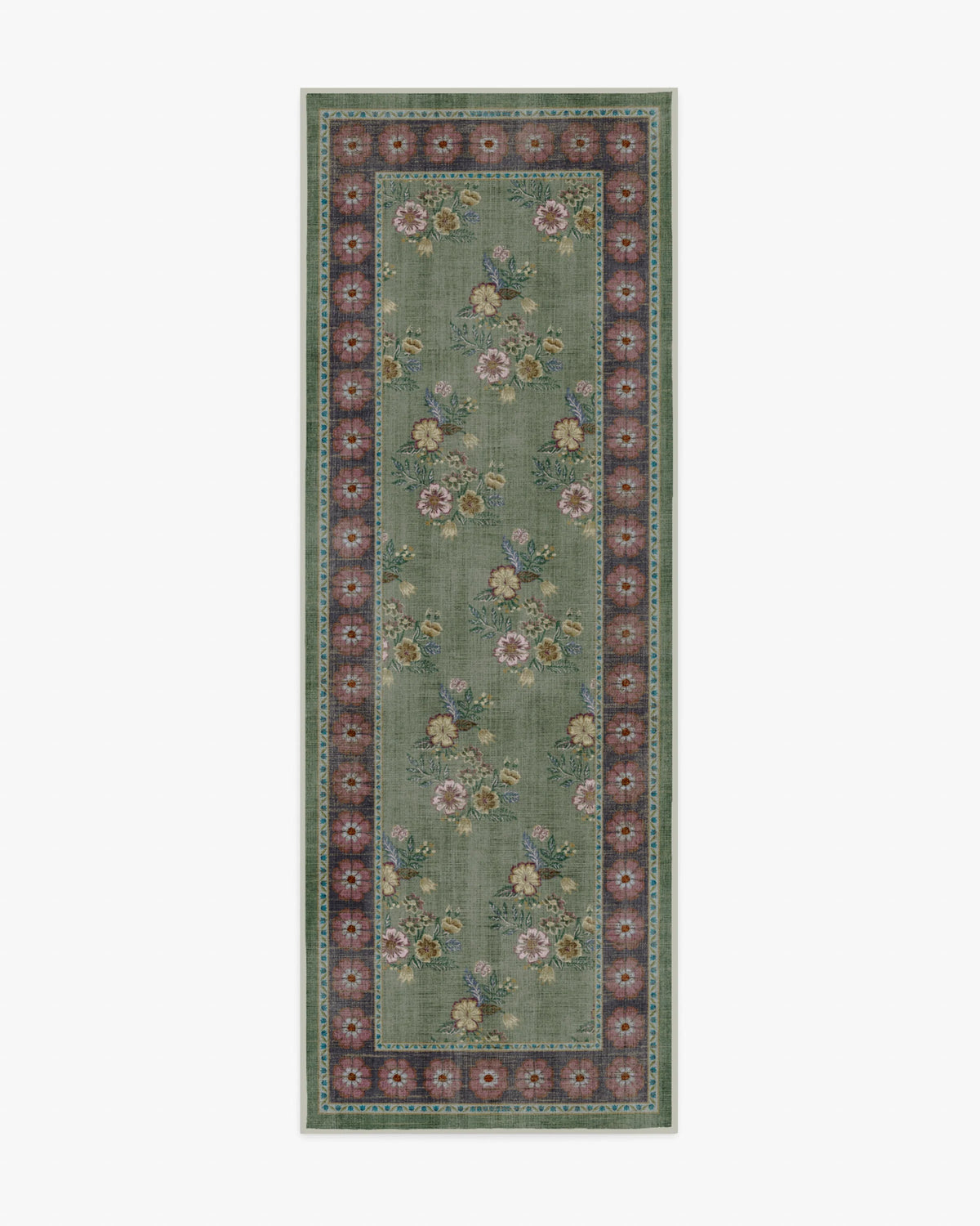 Pennywood Green & Pink Rug