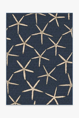 Starfish Navy Flatwoven Rug