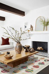 Festive Garland Holiday Shortbread Flatwoven Rug