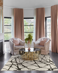 Marion Black & Ivory Flatwoven Rug by Nina Takesh
