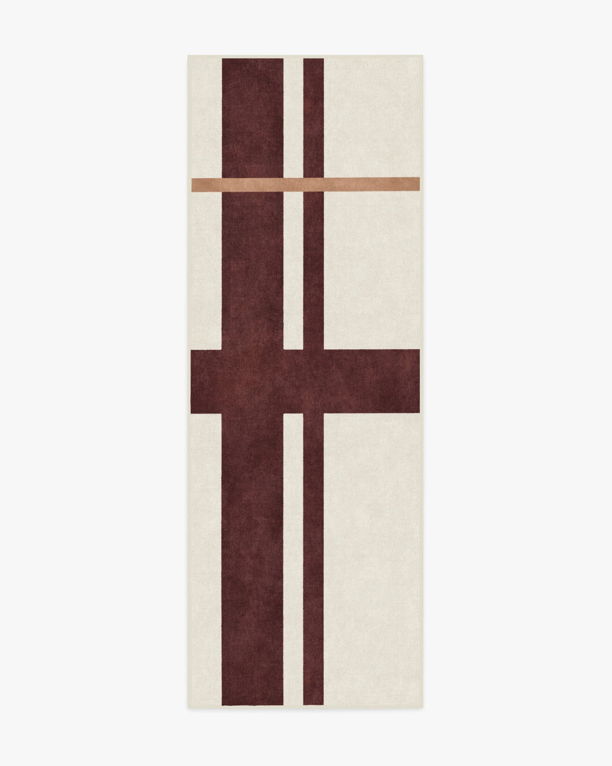 Scala Cream & Maroon Rug by The Local Project