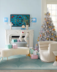 Santorini Blue Flatwoven Rug by Jonathan Adler
