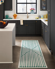 Inkdrop Ivory & Emerald Rug by Jonathan Adler