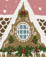 Gingerbread House Pink Large Doormat