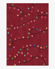 Let It Glow Red Flatwoven Rug