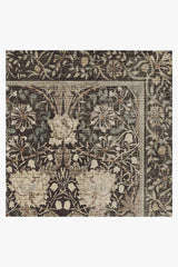 Honeysuckle & Tulip Dark Wood Flatwoven Rug by Morris & Co.