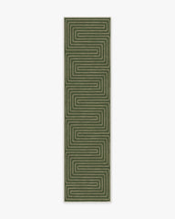 Labyrinth Fern Green Rug by Jonathan Adler