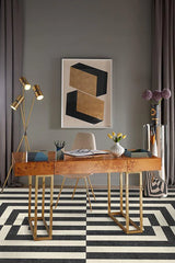 Op Art Charcoal Flatwoven Rug by Jonathan Adler