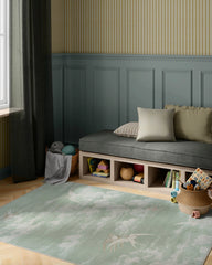 Silvi Clouds Seaspray Flatwoven Rug by Sanderson