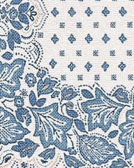 Prato Ivory & Blue Bath Mat