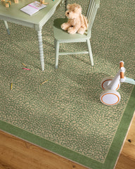 Cheeky Cheetah Green Rug
