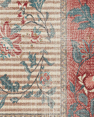 Lilou Currant & Teal Green Flatwoven Rug