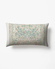 Blackthorn Soft Ivory Woven Lumbar Throw Pillow by Morris & Co.