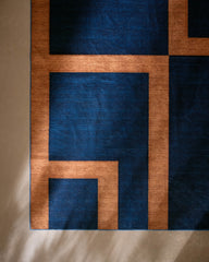 Aldo Indigo & Ochre Flatwoven Rug by The Local Project