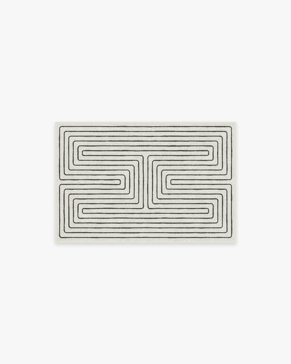 Labyrinth Black & Ivory Rug by Jonathan Adler